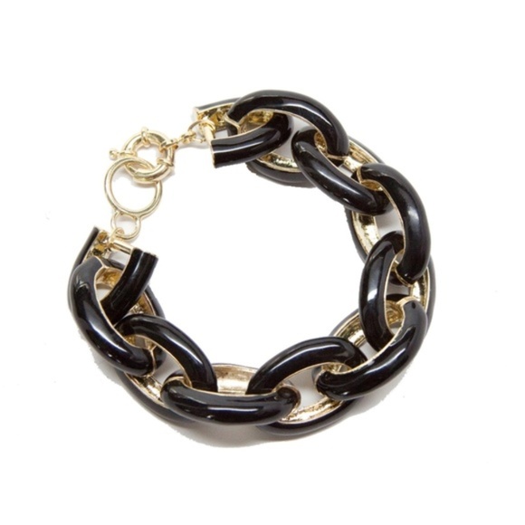 Jewelry - Black Enamel Link Bracelet